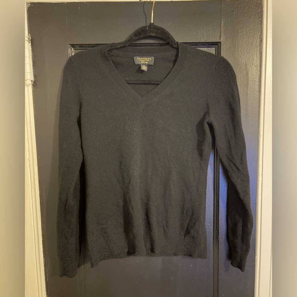 Charter Club Black 100% Cashmere Sweater Petite Small